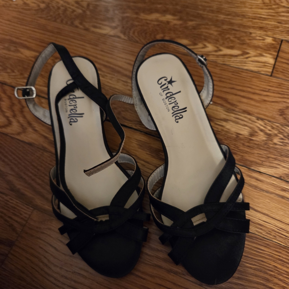Cinderella Black Strappy Sandals